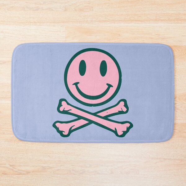Item preview, Acid house smile face with crossed bones designed and sold by atientPanda.