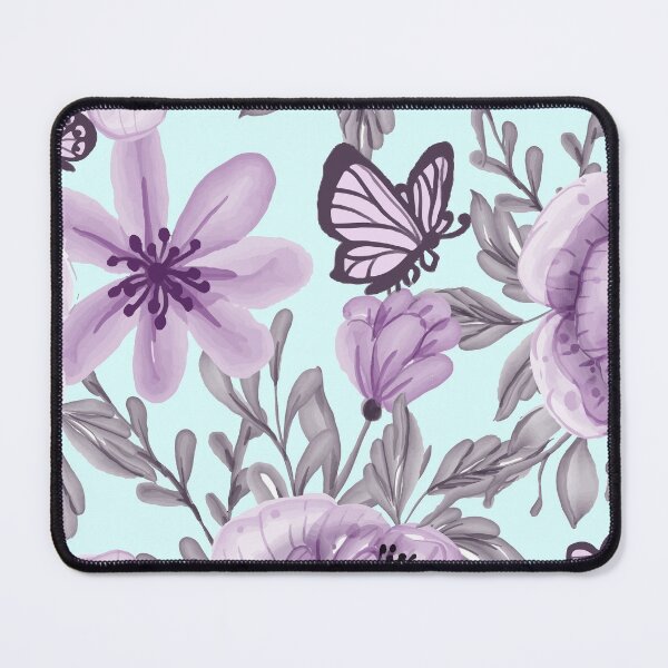 Item preview, Patrón de flores y mariposas designed and sold by Marie Young.