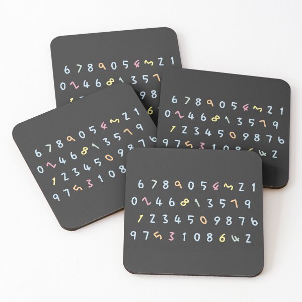 Item preview, Soft Colorful Arabic Numerals designed and sold by CarlottaLai.