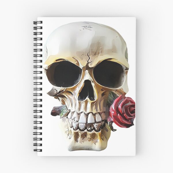 Item preview, Skull with a rose designed and sold by artsbyleo.