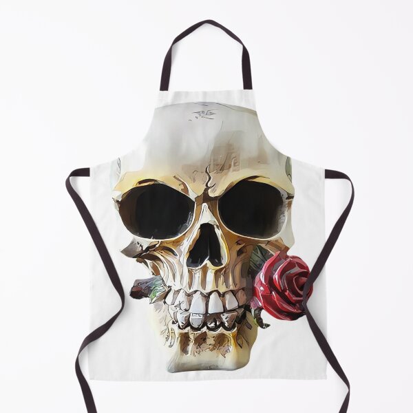 Item preview, Skull with a rose designed and sold by artsbyleo.
