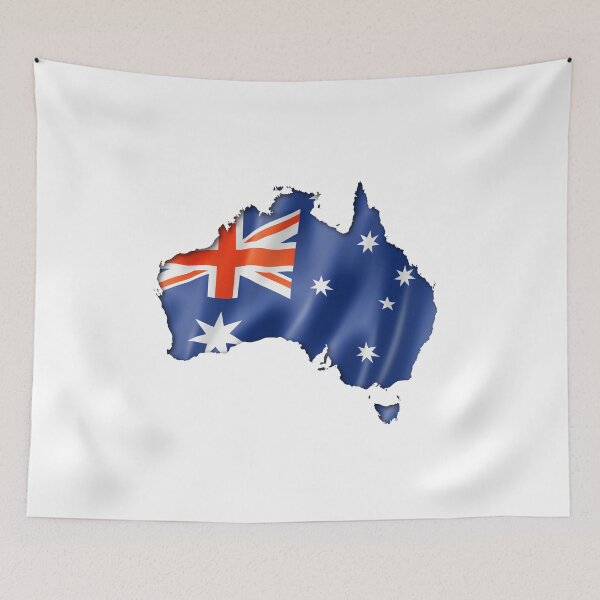 Item preview, Australia Map With Flag Interior designed and sold by hijackhippo.