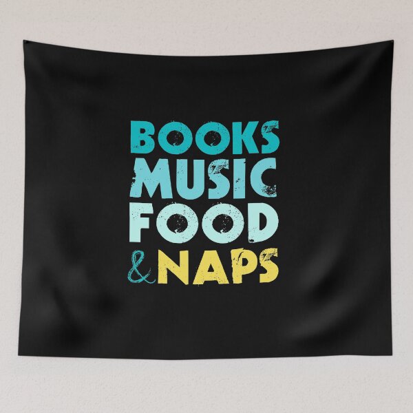 Item preview, Books music food & naps designed and sold by FurioInc.