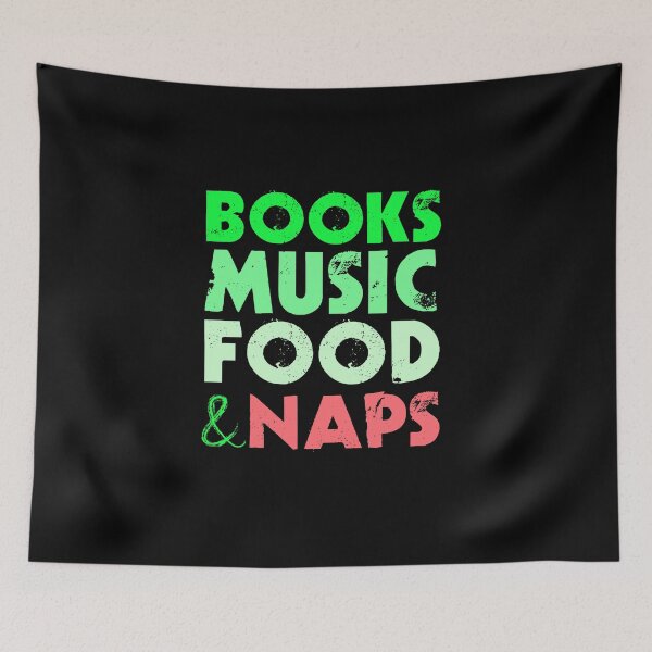 Item preview, Books music food & naps designed and sold by FurioInc.
