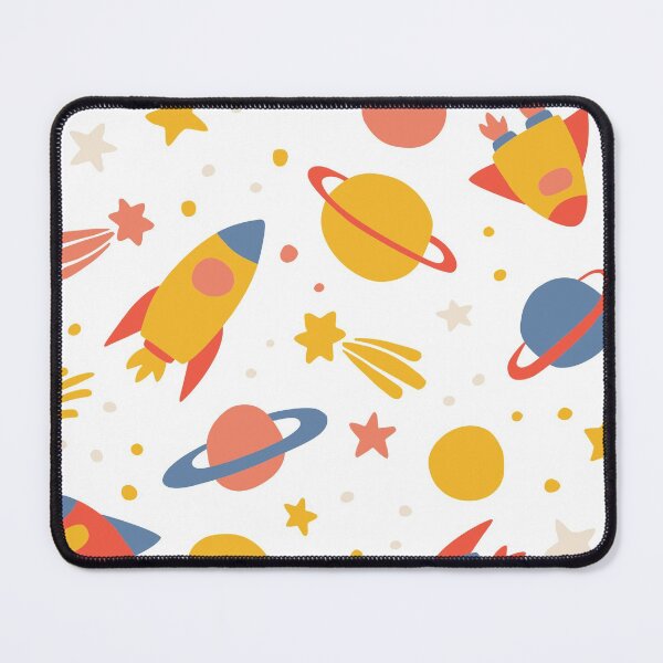 Item preview, rockets and stars. childish background. pattern for child. spatial drawing designed and sold by blackitaa.