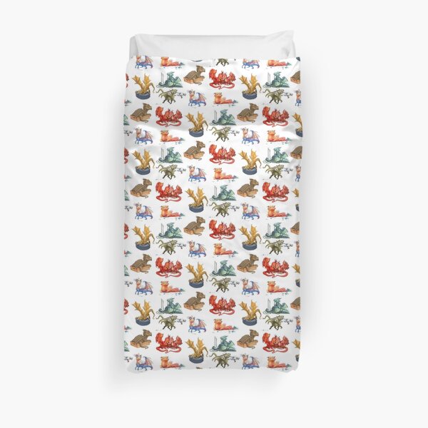 Dragons Collage Duvet Cover