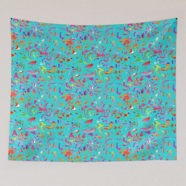 Item preview, Turquoise Color Splash Swirls designed and sold by AmeyCamp.