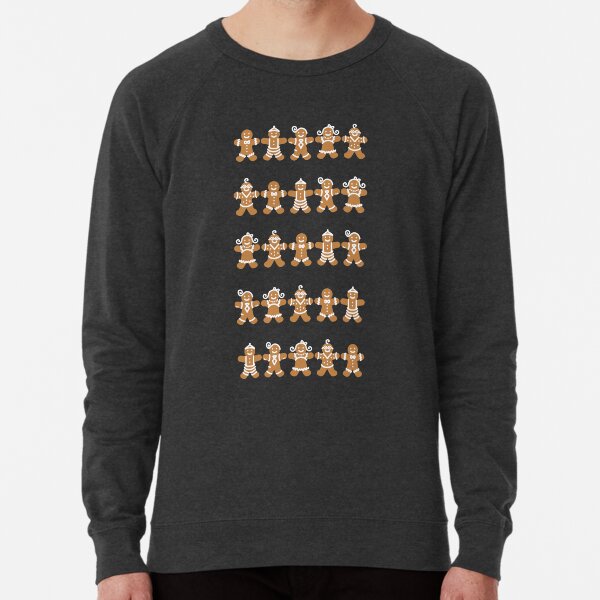 Gingerbread Cookie Garland (Red Variant) Lightweight Sweatshirt