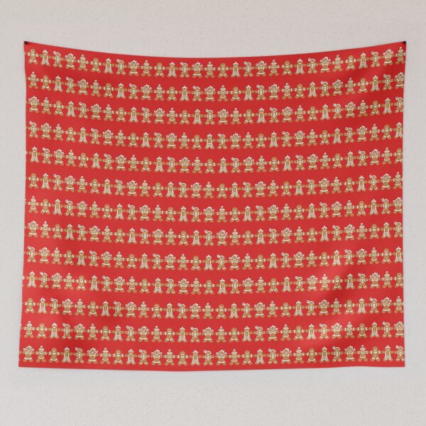 Item preview, Gingerbread Cookie Garland (Red Variant) designed and sold by SketchbookJess.