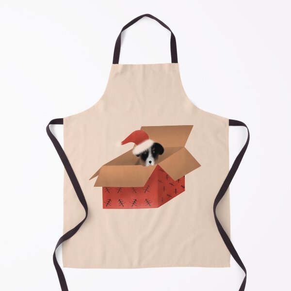 Item preview, Christmas dog in a box | Xmas | Cute gift | Animal | Illustration art | designed and sold by Rinse van Ham.
