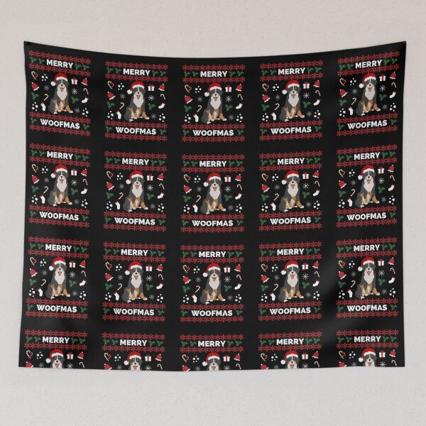 Item preview, Bernese Mountain Dog Merry Woofmas Christmas Gift - Merry Woofmas Bernese Mountain Dog Christmas Holiday designed and sold by ExploreTheStore.