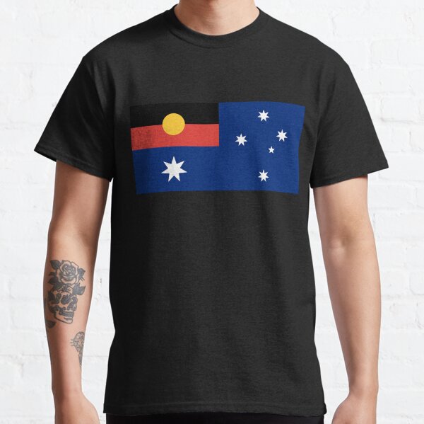 Australian Flag with Aboriginal Flag Classic T-Shirt