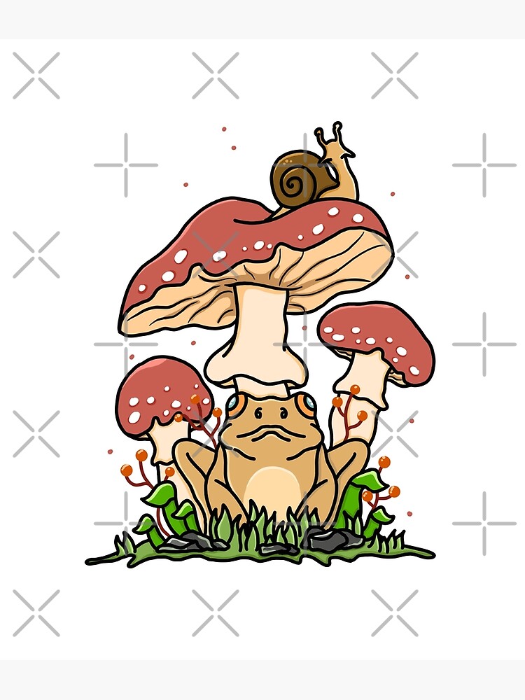 "Mushroom Frog Snail" Poster for Sale by Kimprut | Redbubble