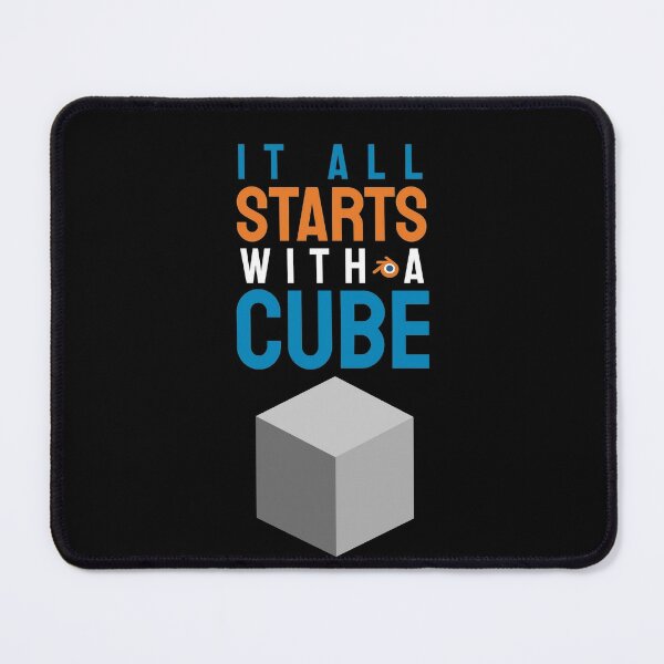 It all starts with a cube / 3d artist gift idea / blender lovers