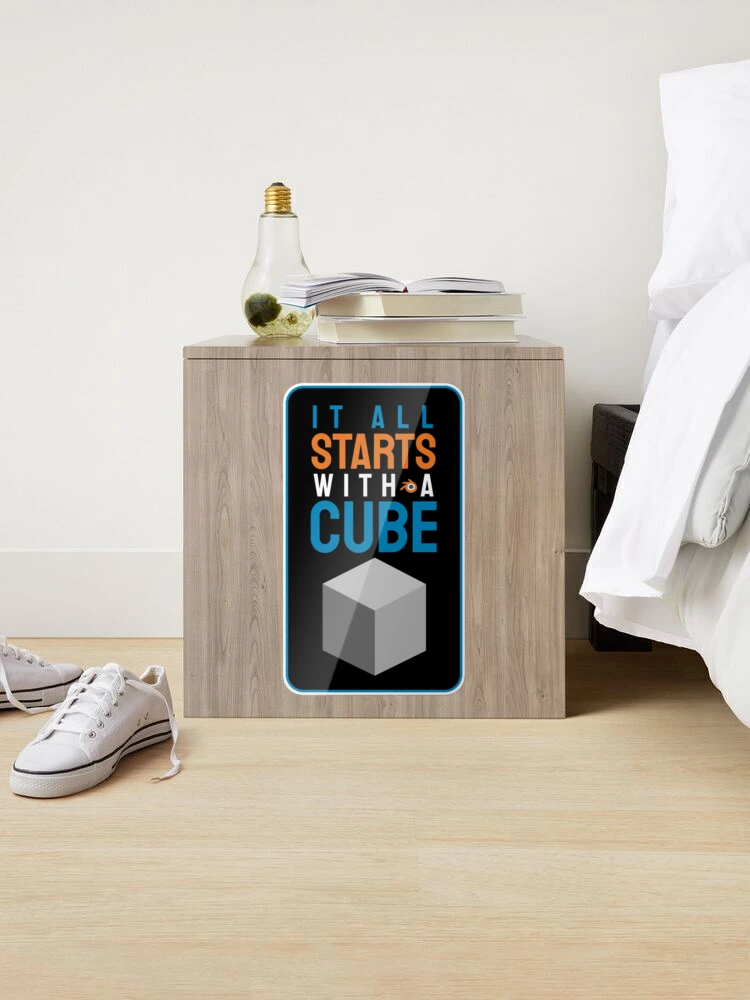It all starts with a cube / 3d artist gift idea / blender lovers / 3d  animator gift idea / 3d artist present Wall Clock by Anodyle