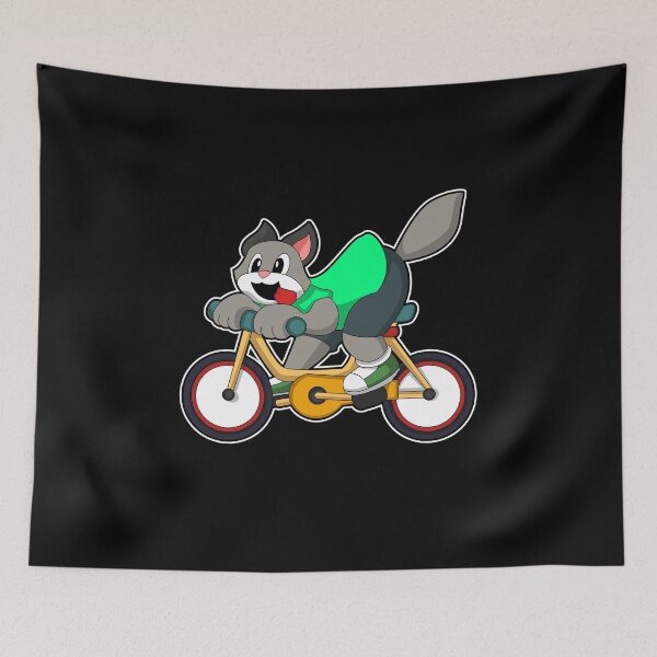 Aperçu de l'œuvre Cat with Bicycle créée et vendue par Snabdesign84.