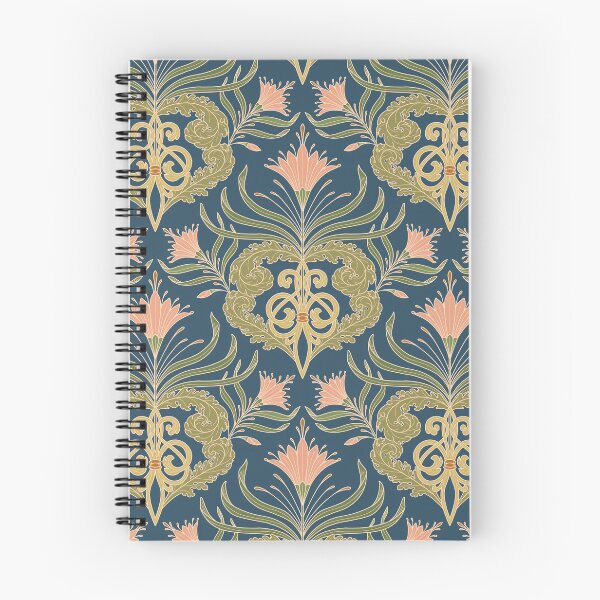 Item preview, Victorian vintage pattern with tendrils and flowers teal designed and sold by cat-astro-phe.