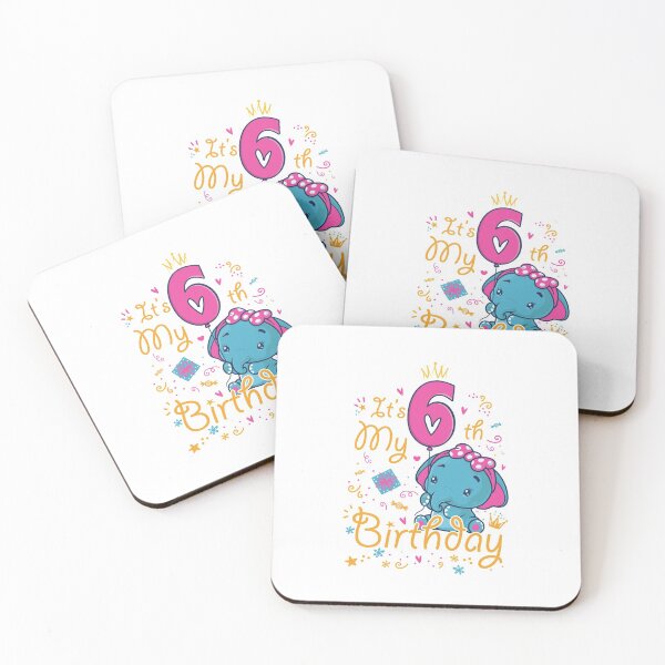 Item preview, 6 Year Old Birthday Anniversary - It's My 6th Birthday Cute Elephant designed and sold by ZETTIF ⭐⭐⭐⭐⭐.
