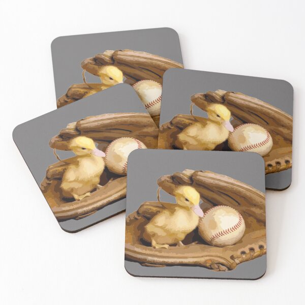 Item preview, The little chick hiding it in a baseball glove. designed and sold by Karine Dupras.