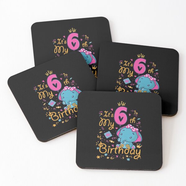 Item preview, It's My 6th Birthday Cute Elephant Birthday for Girl designed and sold by ZETTIF ⭐⭐⭐⭐⭐.