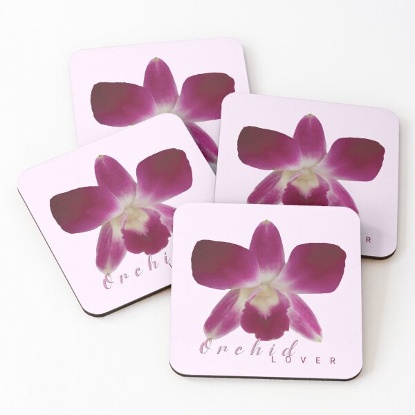 Item preview, hermosa orquídea polilla dendrobium en fondo rosa, amante de las orquídeas designed and sold by NineJuly.