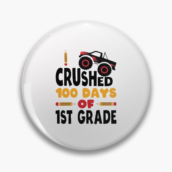 Item preview, I Crushed 100 Days Of First Grade 100 Days Of School 1st Grade Kids Boys Monster Truck designed and sold by clothesy7.