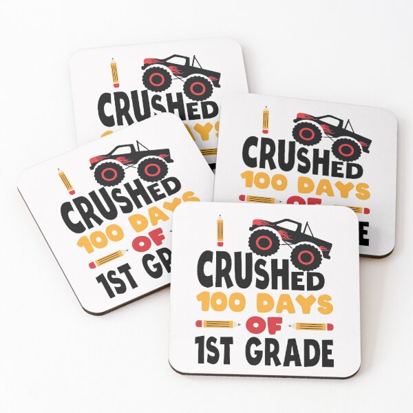 Item preview, I Crushed 100 Days Of First Grade 100 Days Of School 1st Grade Kids Boys Monster Truck designed and sold by clothesy7.