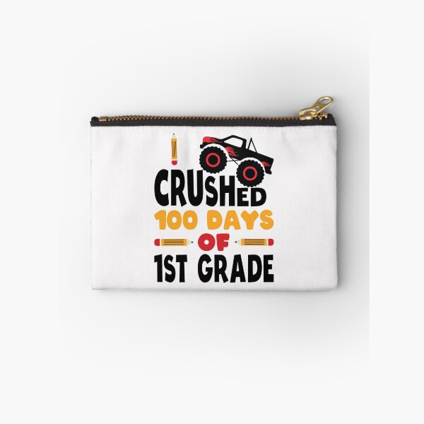 Item preview, I Crushed 100 Days Of First Grade 100 Days Of School 1st Grade Kids Boys Monster Truck designed and sold by clothesy7.