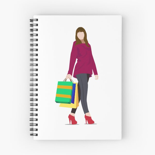 Item preview, Shopping woman hold bags, portrait isolated. White background. Happy shopping girl. Red dress. female beautiful model. designed and sold by deeplaxman.