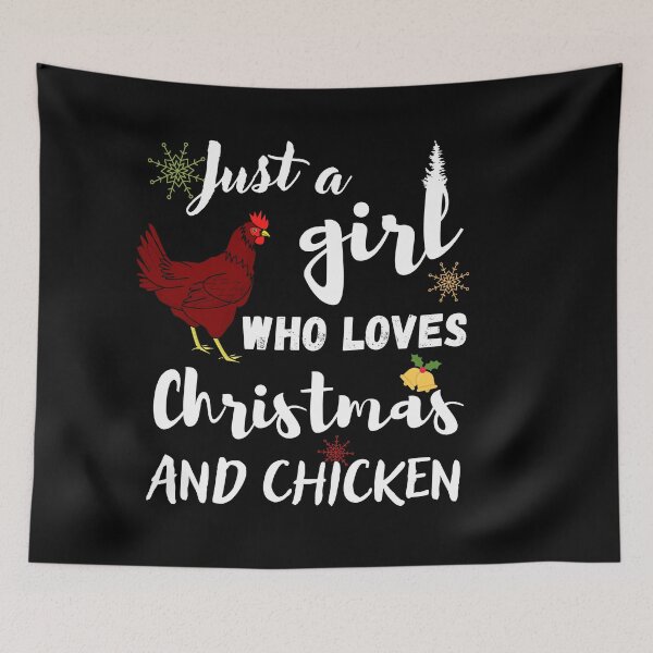 Item preview, Just A Girl Who Loves Christmas And Chickens Funny design designed and sold by Abstract-Shop-0.