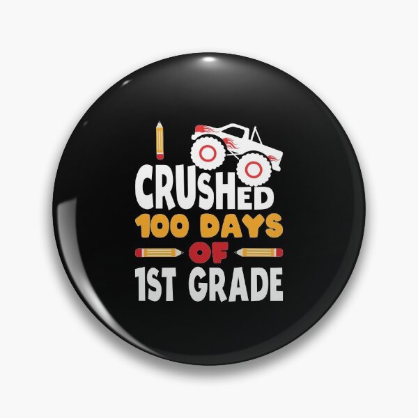 Item preview, Crushed 100 Days Of 1st Grade 100 Days Of School First Grade Kids Boys Monster Truck designed and sold by clothesy7.
