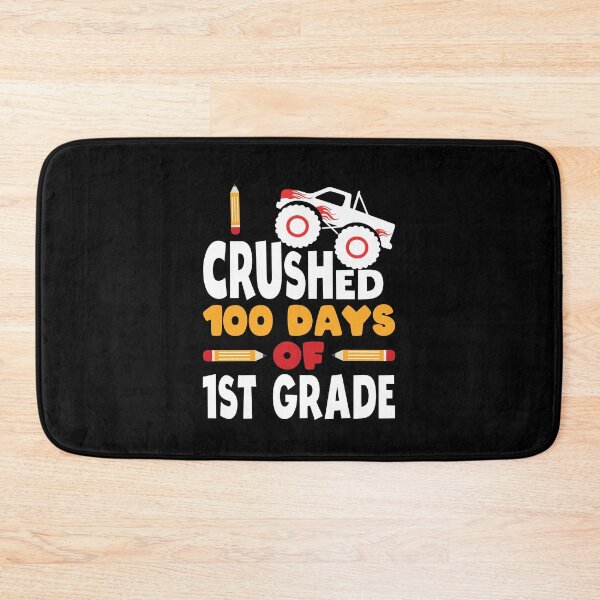 Item preview, Crushed 100 Days Of 1st Grade 100 Days Of School First Grade Kids Boys Monster Truck designed and sold by clothesy7.