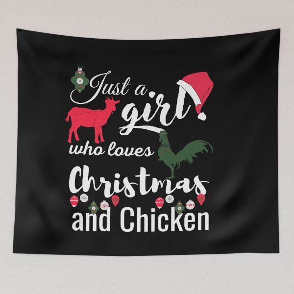 Item preview, Just A Girl Who Loves Christmas And Chickens Funny design designed and sold by Abstract-Shop-0.