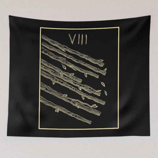 Item preview, The Eight of Wands Tarot Card designed and sold by Owl-n-bear.