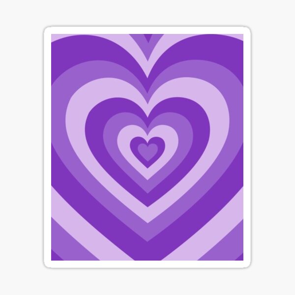 Lenticular Purple Red Plastic Hearts and Stars Vintage Stickers