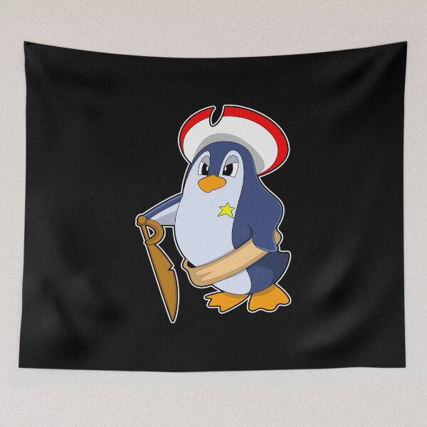 Aperçu de l'œuvre Penguin as Pirate with Hat créée et vendue par Snabdesign84.