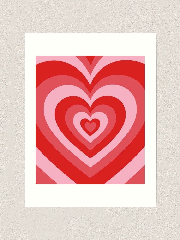 Red and Pink Hearts Freamed Canvas Art Print