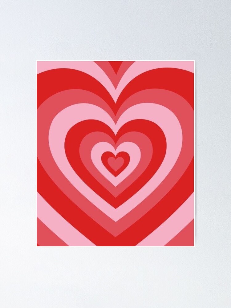 Red Heart Digital Print ,Trendy heart,Download instantly and print from  home, posters, DIY