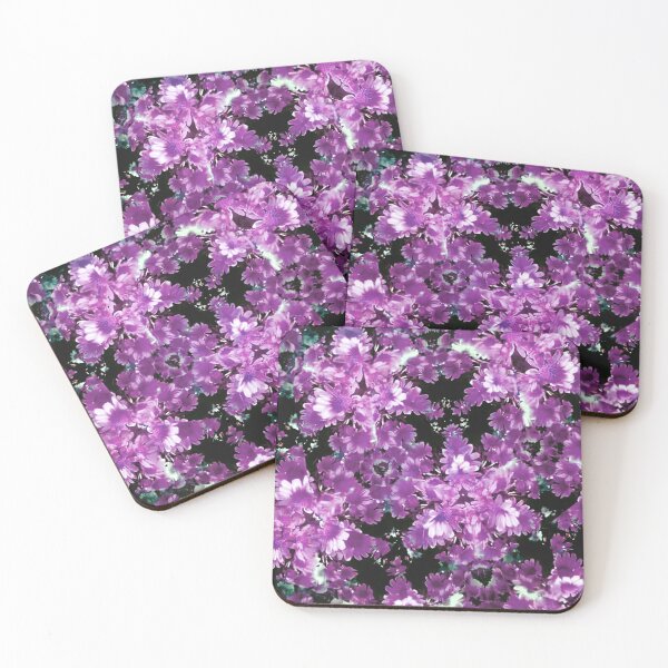 Item preview, flower kaleidoscope (069) - purple daisies designed and sold by expl-rations.