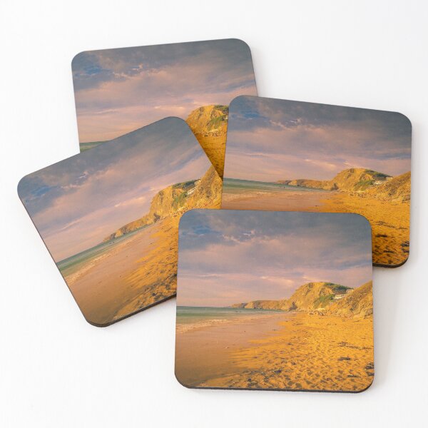 Item preview, Watergate Bay near Newquay in Cornwall in Golden Hour designed and sold by MichaelBShannon.