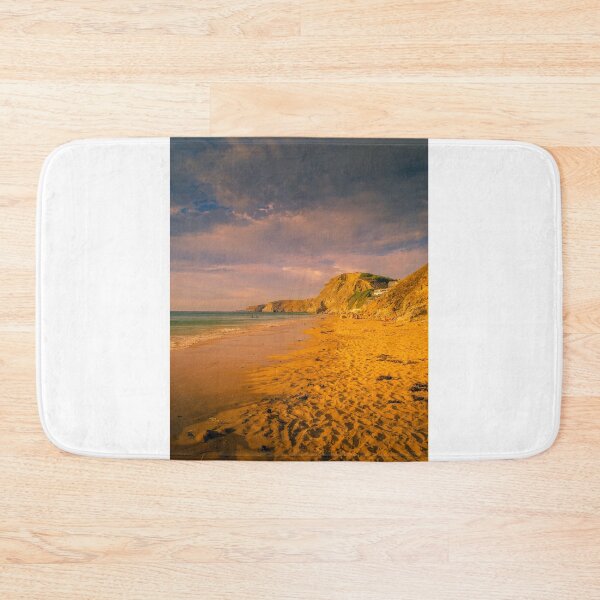 Item preview, Watergate Bay near Newquay in Cornwall in Golden Hour designed and sold by MichaelBShannon.