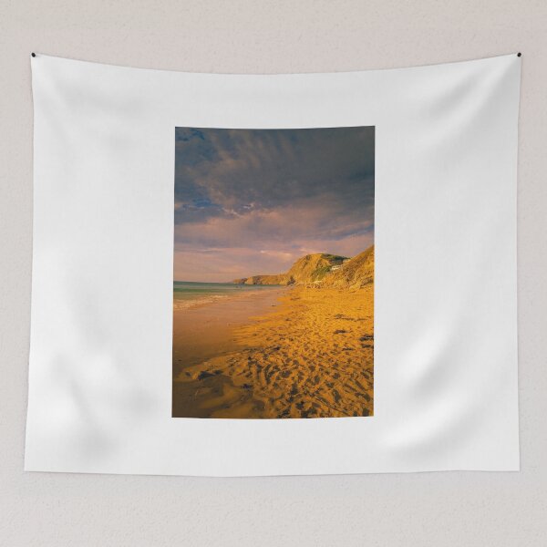 Item preview, Watergate Bay near Newquay in Cornwall in Golden Hour designed and sold by MichaelBShannon.