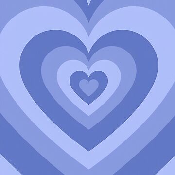 Blue Repeating Heart Poster for Sale by Natalie Wilson