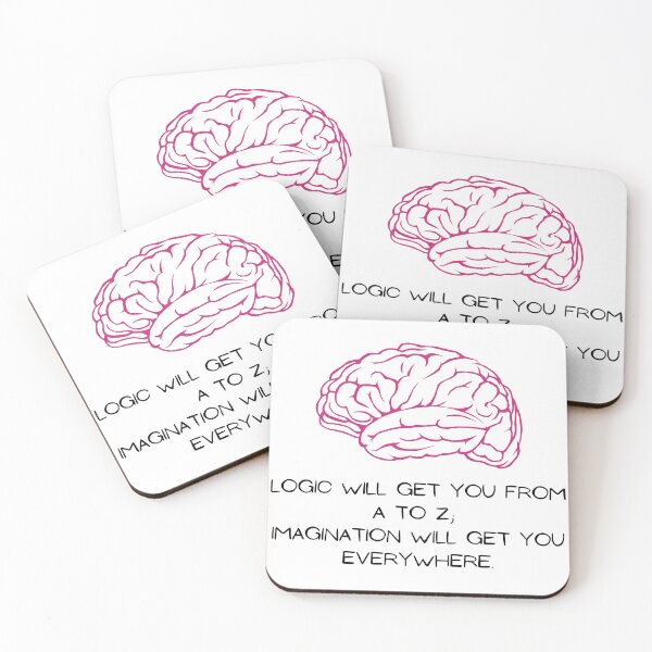 Item preview, Brain Logic vs Imagination quote designed and sold by kapiks.