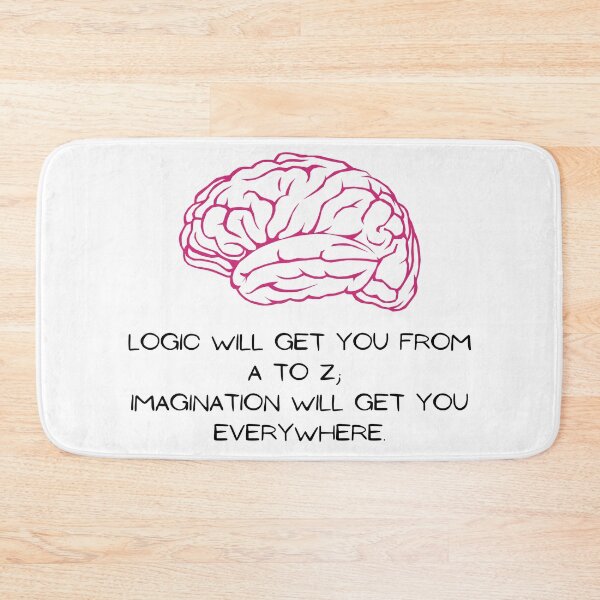 Item preview, Brain Logic vs Imagination quote designed and sold by kapiks.