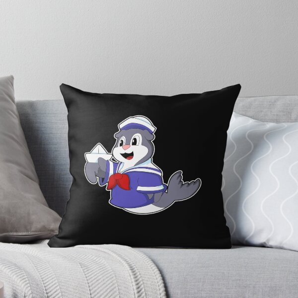 Artikelvorschau, Seehund als Matrose mit Schiff entworfen und verkauft von Snabdesign84.