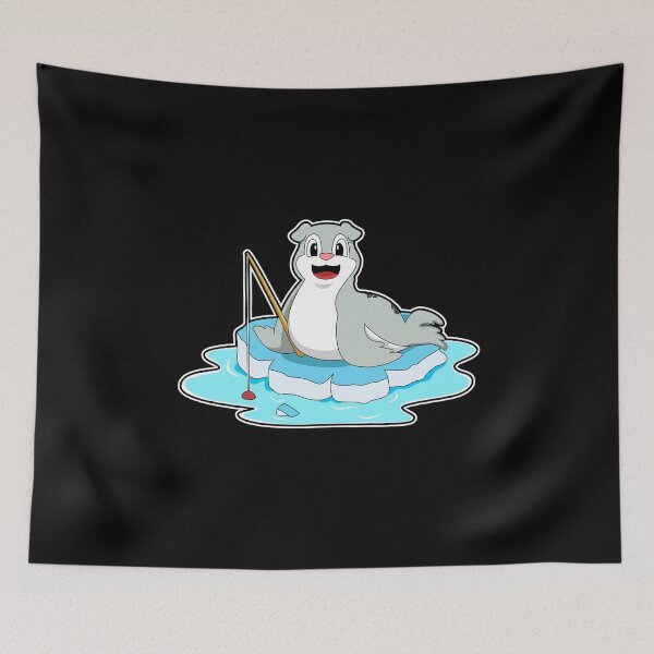 Item preview, Seal at Fishing with Fishing rod designed and sold by Snabdesign84.