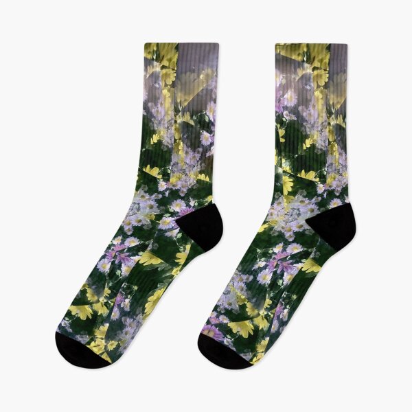 Item preview, flower kaleidoscope (070) - yellow, pink, and white flowers designed and sold by expl-rations.