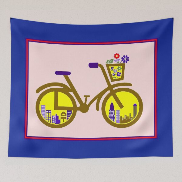 Item preview, ABSTRACT BICYCLE; With Flower Basket Print designed and sold by posterbobs.