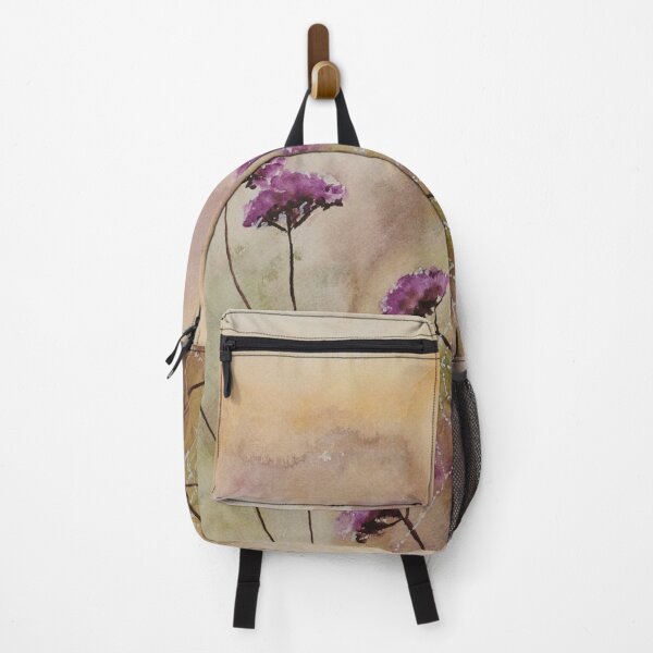 Item preview, Purple Wild Flowers & Spider Web Watercolour Painting designed and sold by Monika's Painting.